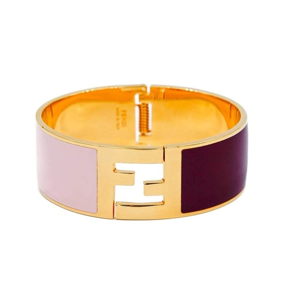 Fendi Jewelry - Fendi Signature FF Logo Click Clack Bangle Fendi Jewelry - Fendi Signature FF Logo Click Clack Bangle